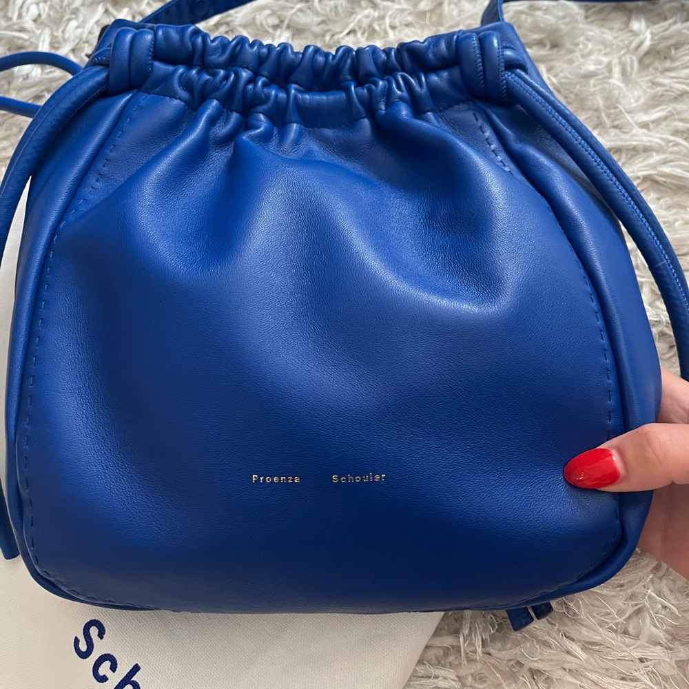 Proenza Schouler cobalt leather crossbody bag